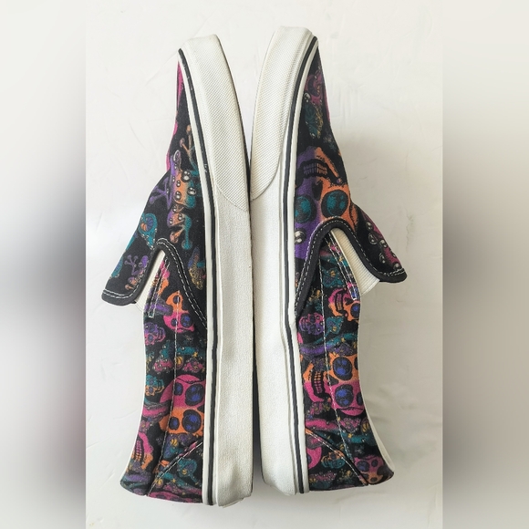 Vans Slip-On Trippy Dip Psychedelic Skull/Frog/Mushroom Men's 11.5 - Picture 4 of 12